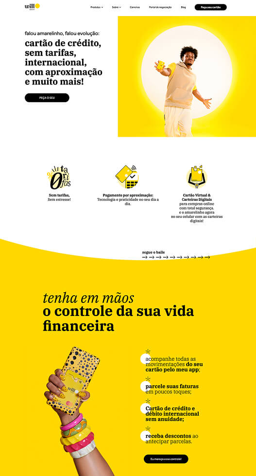 imagem pagina amarelinho will bank