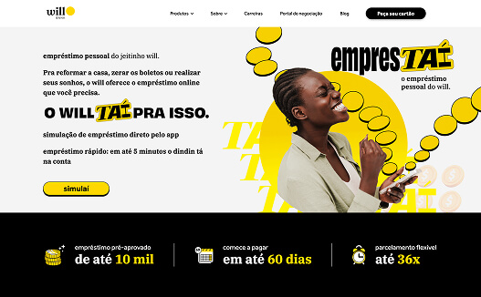 imagem pagina emprestai will bank