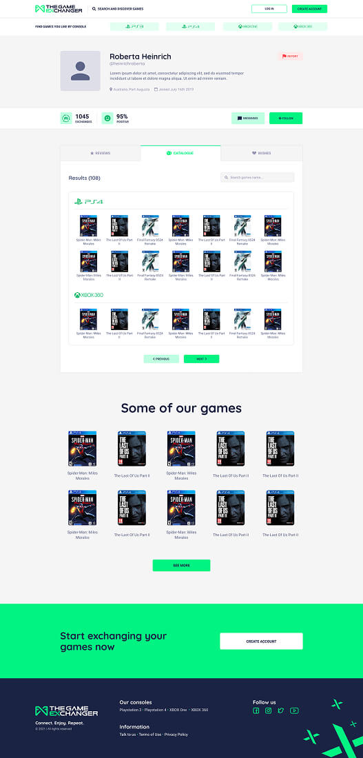 imagem pagina the gamer exchange