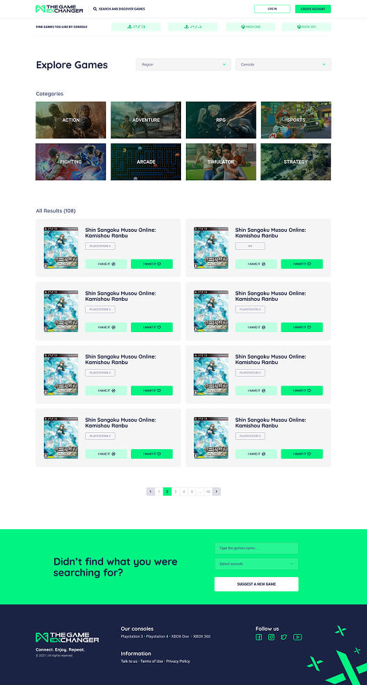 imagem pagina the gamer exchange