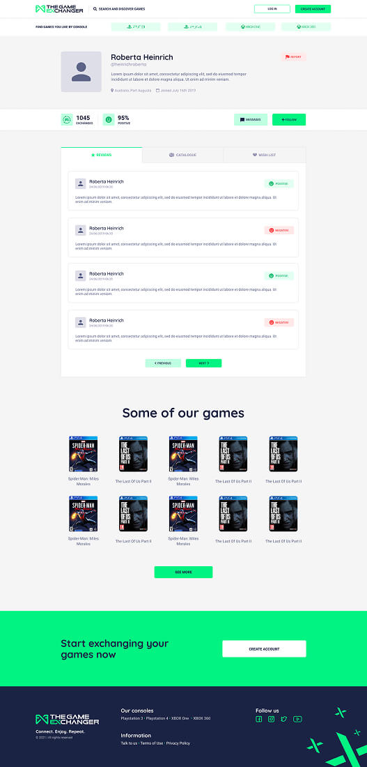 imagem pagina the gamer exchange